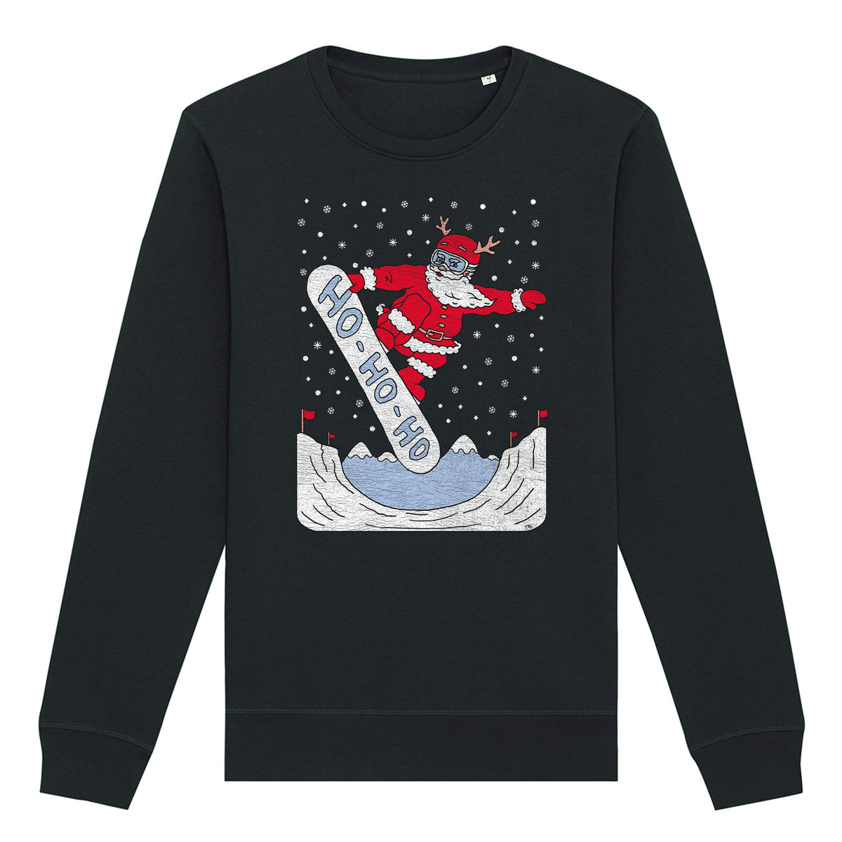 Ho Ho Ho Snowboarding Christmas | Vintage Rocker Sweatshirt
