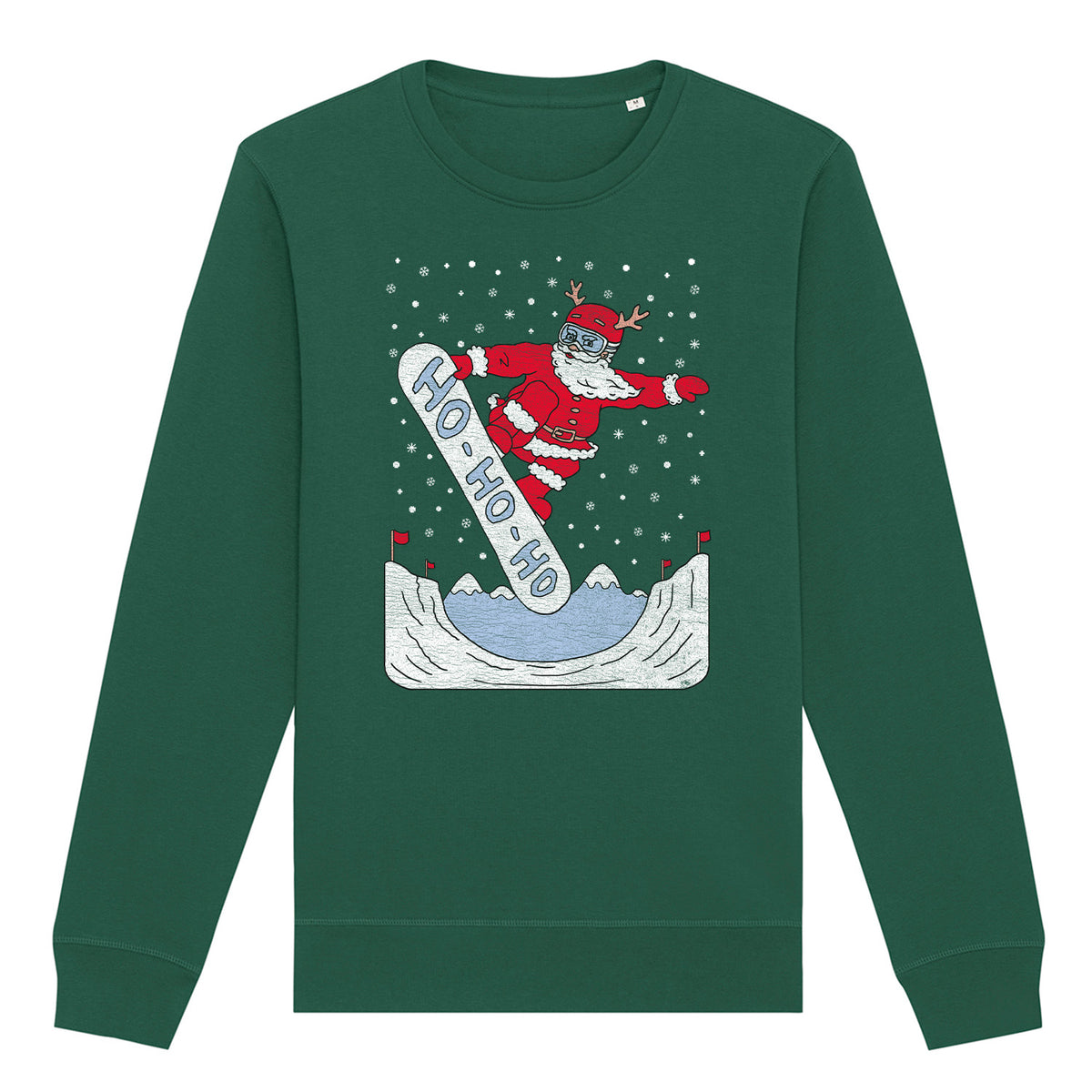 Ho Ho Ho Snowboarding Christmas | Vintage Rocker Sweatshirt