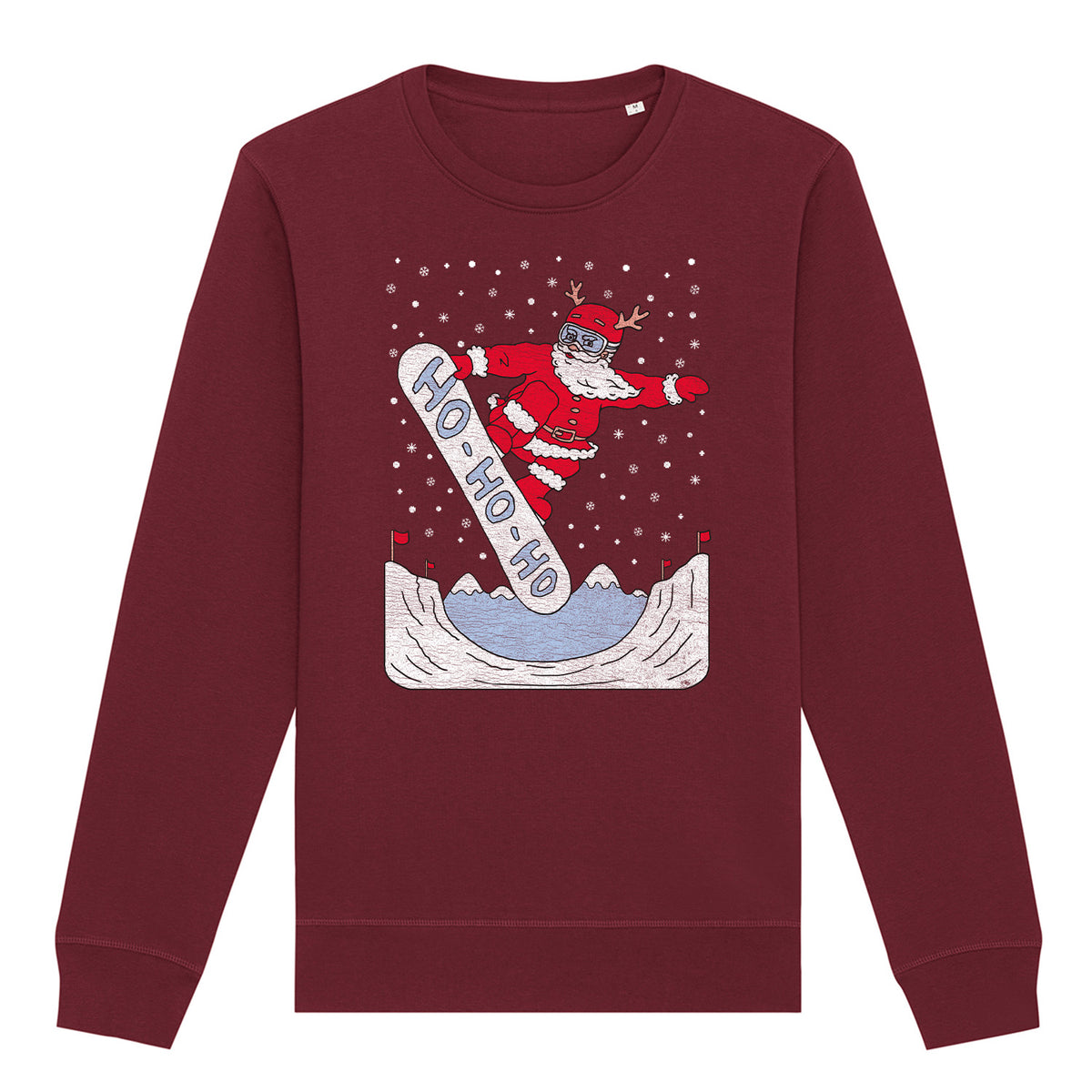 Ho Ho Ho Snowboarding Christmas | Vintage Rocker Sweatshirt