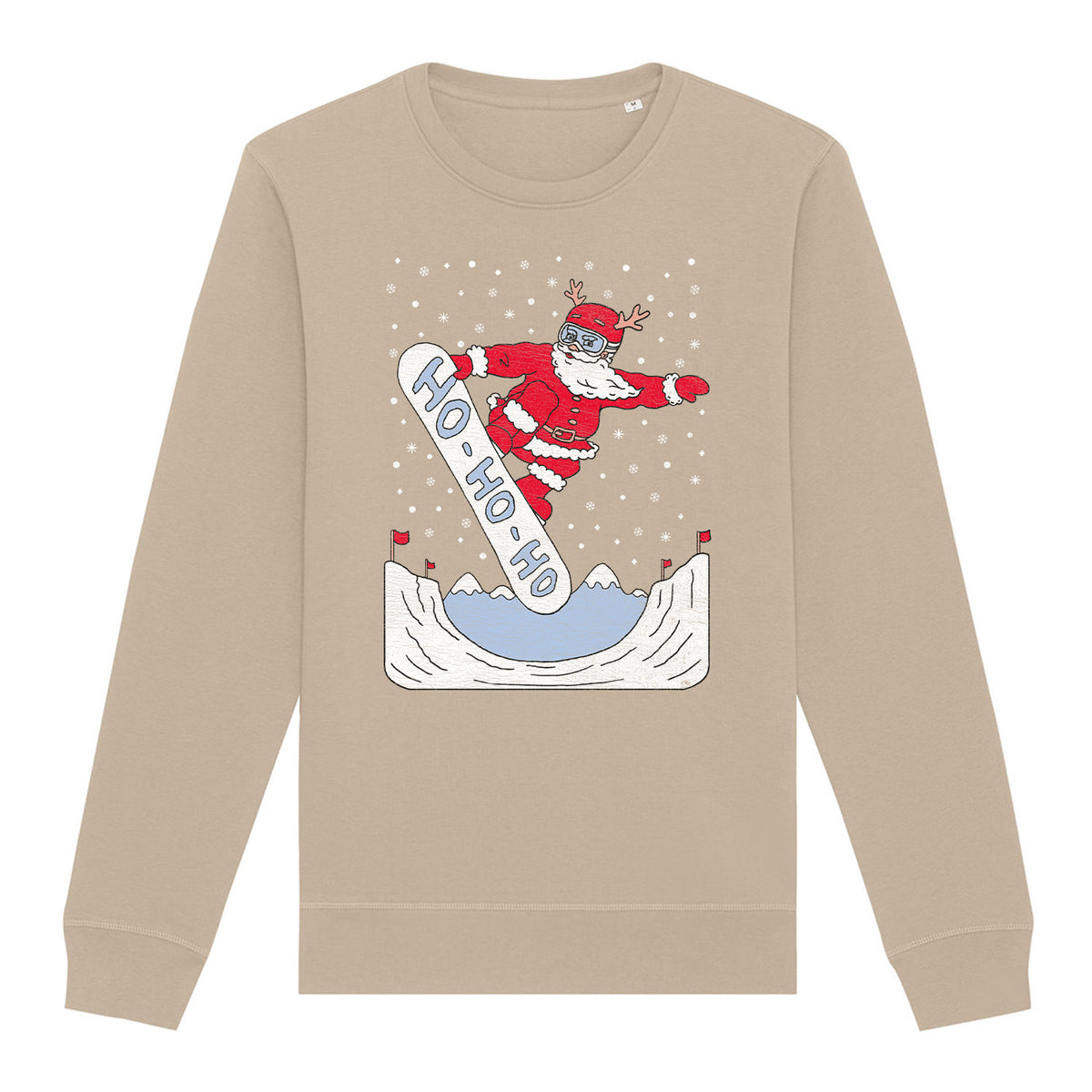 Ho Ho Ho Snowboarding Christmas | Vintage Rocker Sweatshirt