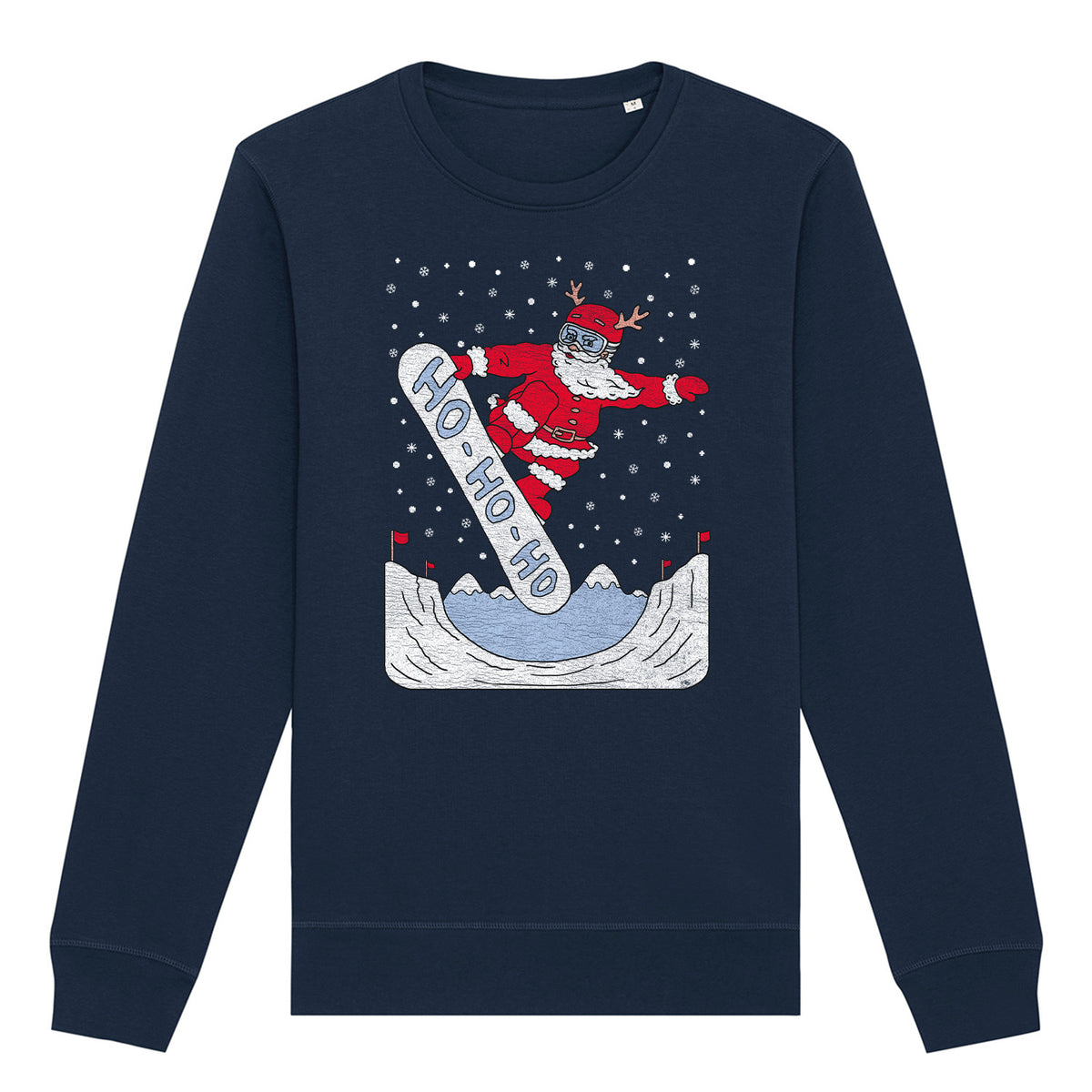 Ho Ho Ho Snowboarding Christmas | Vintage Rocker Sweatshirt