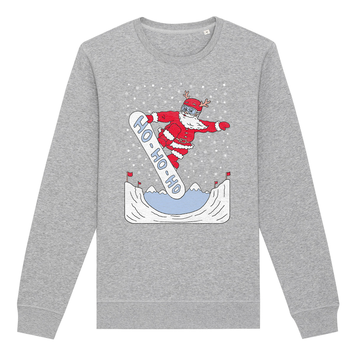 Ho Ho Ho Snowboarding Christmas | Vintage Rocker Sweatshirt