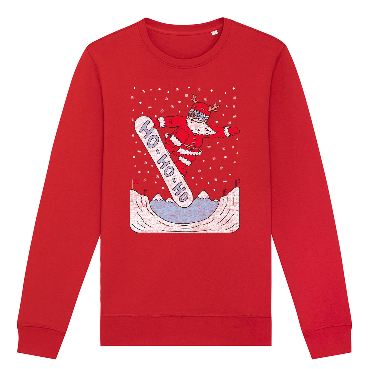 Ho Ho Ho Snowboarding Christmas | Vintage Rocker Sweatshirt