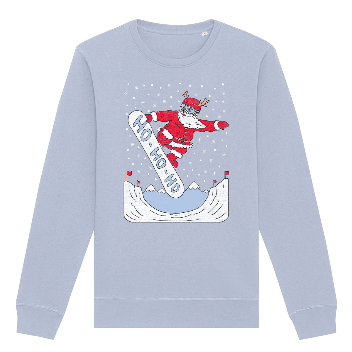 Ho Ho Ho Snowboarding Christmas | Vintage Rocker Sweatshirt