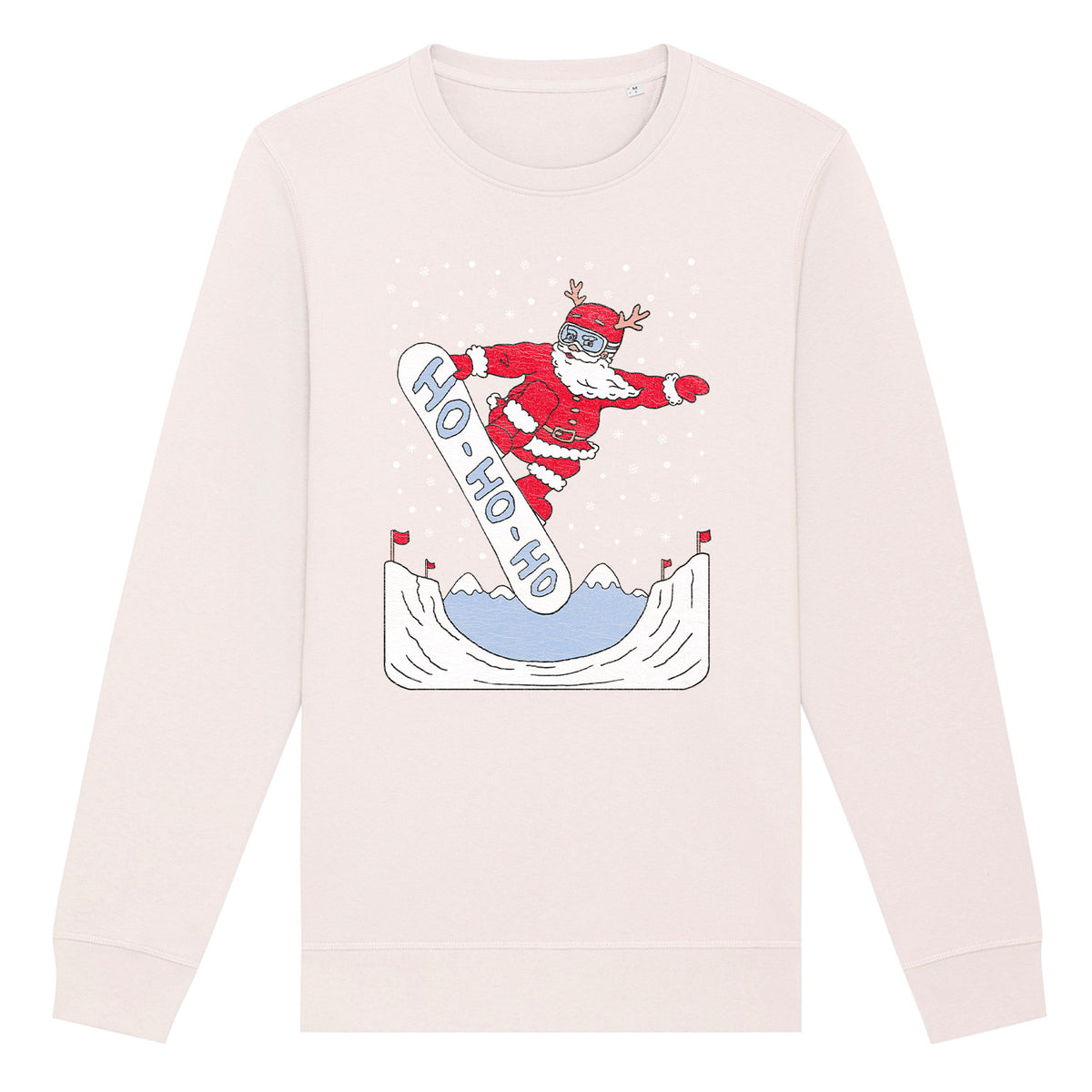 Ho Ho Ho Snowboarding Christmas | Vintage Rocker Sweatshirt