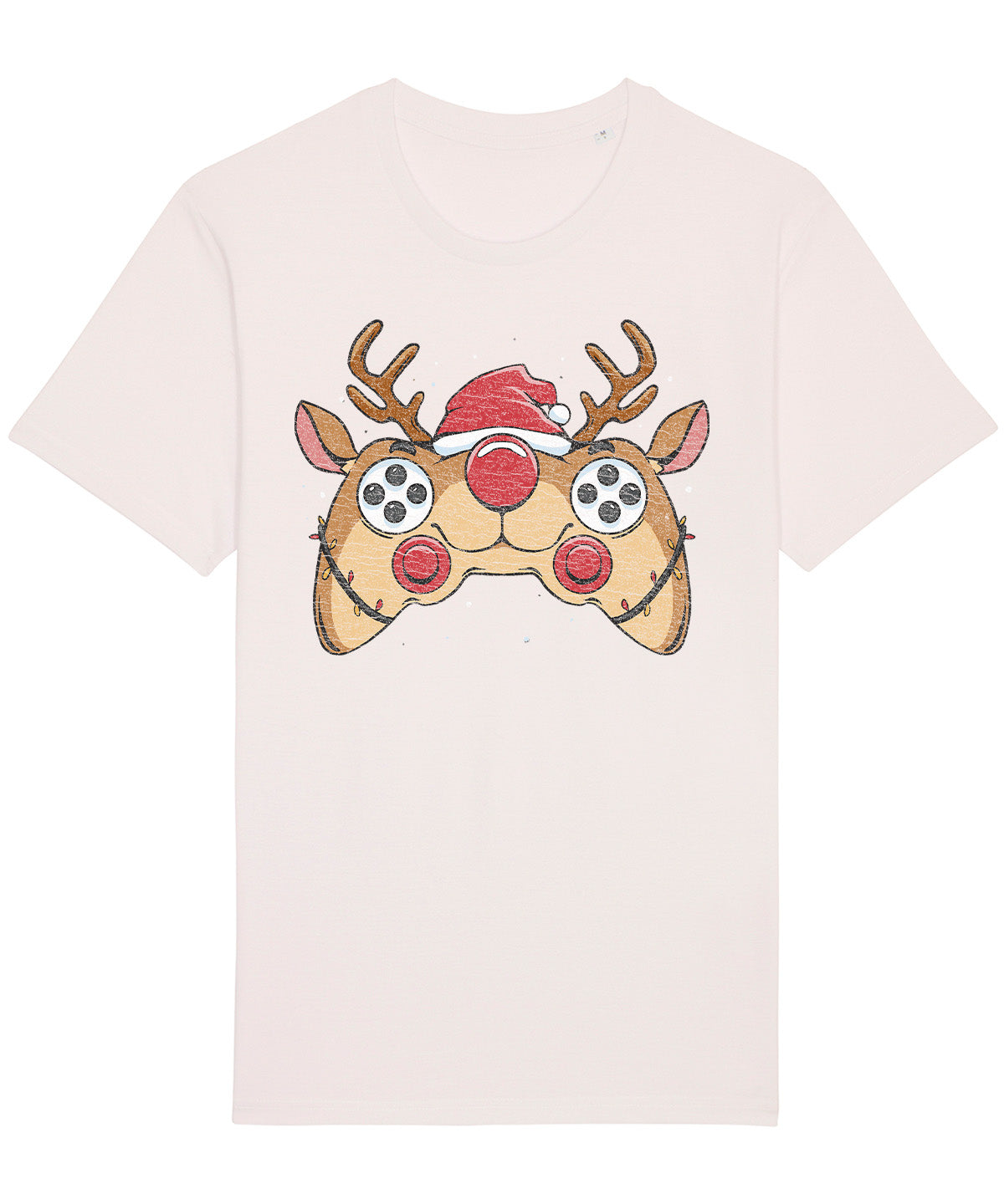 Reindeer Joystick Gamer | Vintage Christmas Rocker T-Shirt