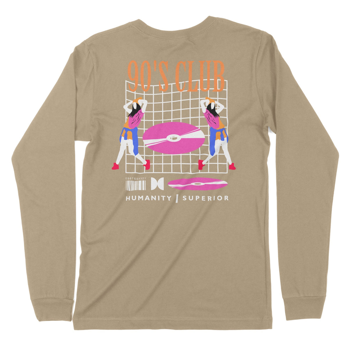 90's Club | Back Print | Long-Sleeve T-Shirt | Premium Quality Streetw Chroma Clothing