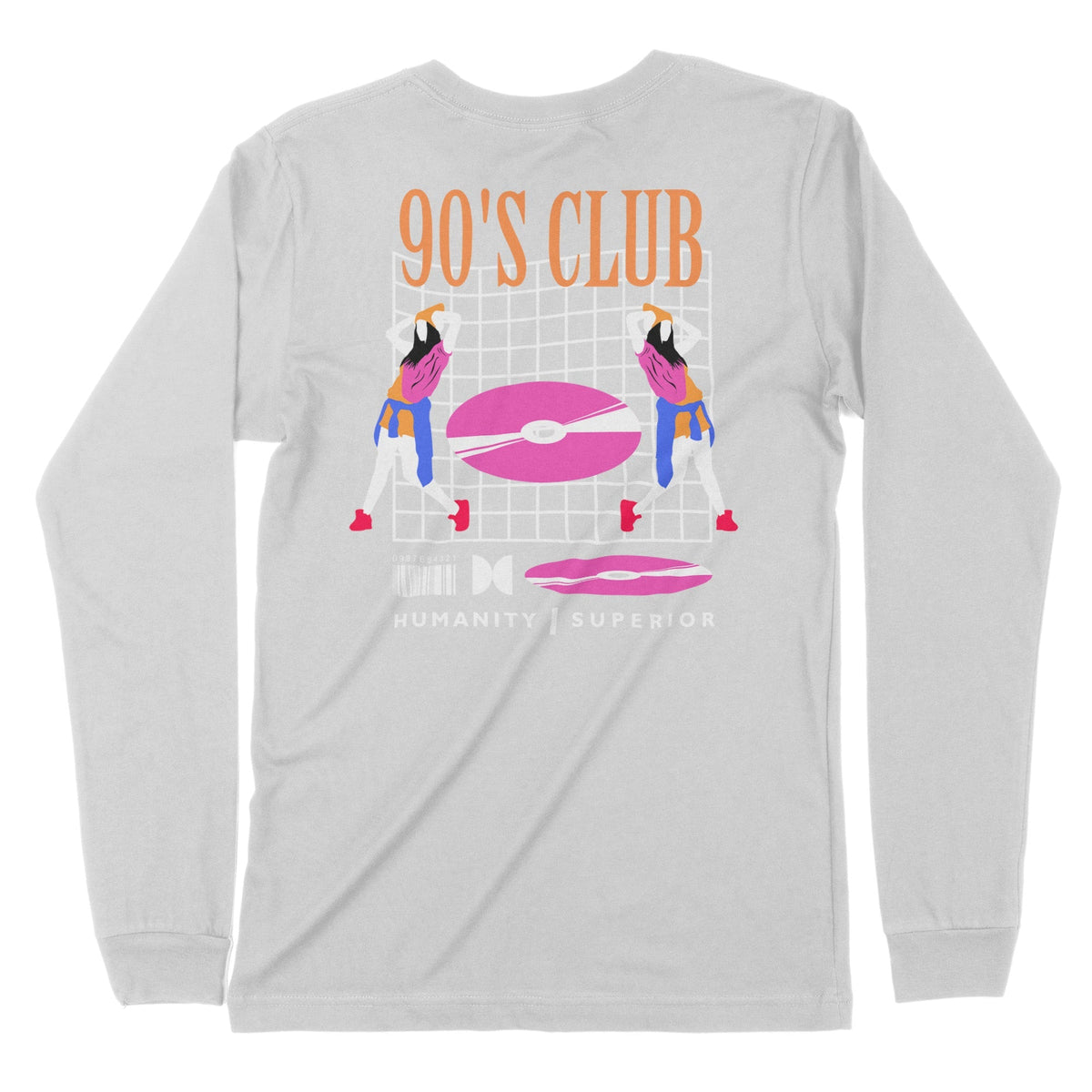 90's Club | Back Print | Long-Sleeve T-Shirt | Premium Quality Streetw Chroma Clothing
