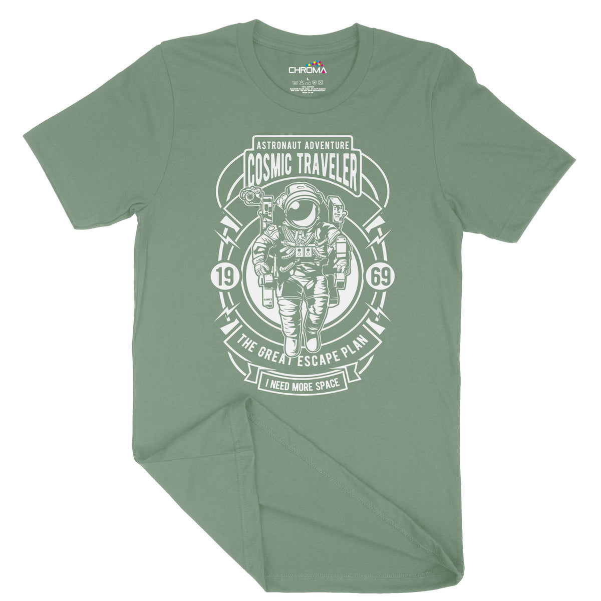 Cosmic Traveller | Vintage Adult T-Shirt | Classic Vintage Clothing Chroma Clothing