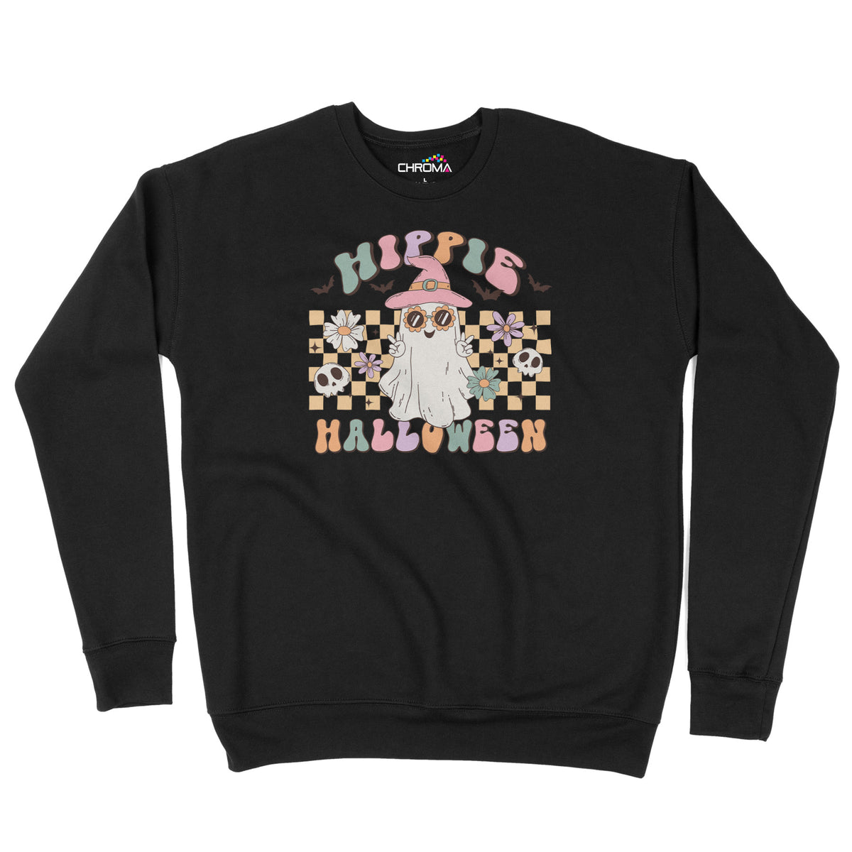 Hippies Halloween | Unisex Adult Sweatshirt | Premium Halloween Clothi Chroma Clothing