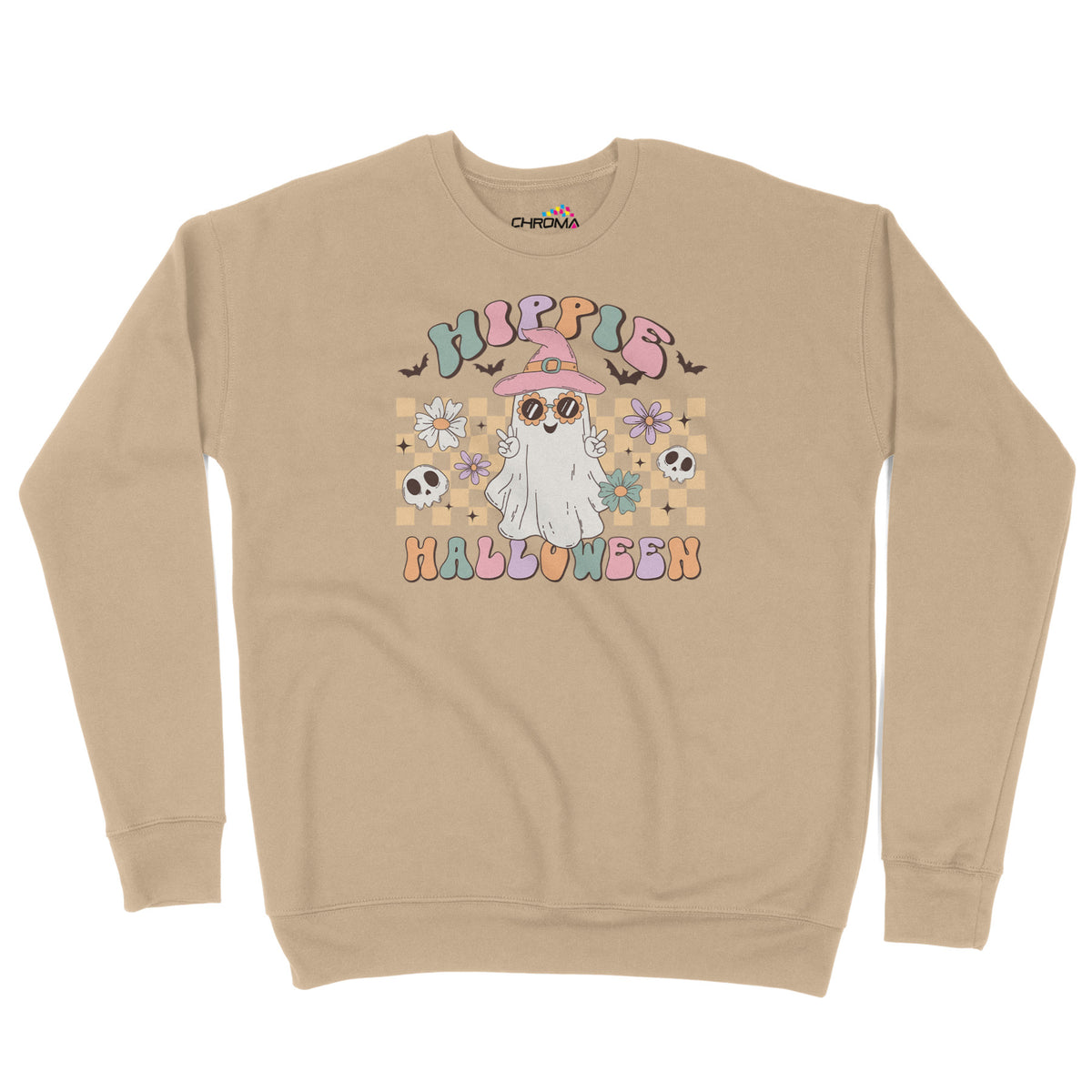 Hippies Halloween | Unisex Adult Sweatshirt | Premium Halloween Clothi Chroma Clothing