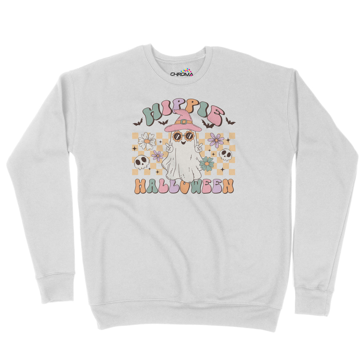 Hippies Halloween | Unisex Adult Sweatshirt | Premium Halloween Clothi Chroma Clothing