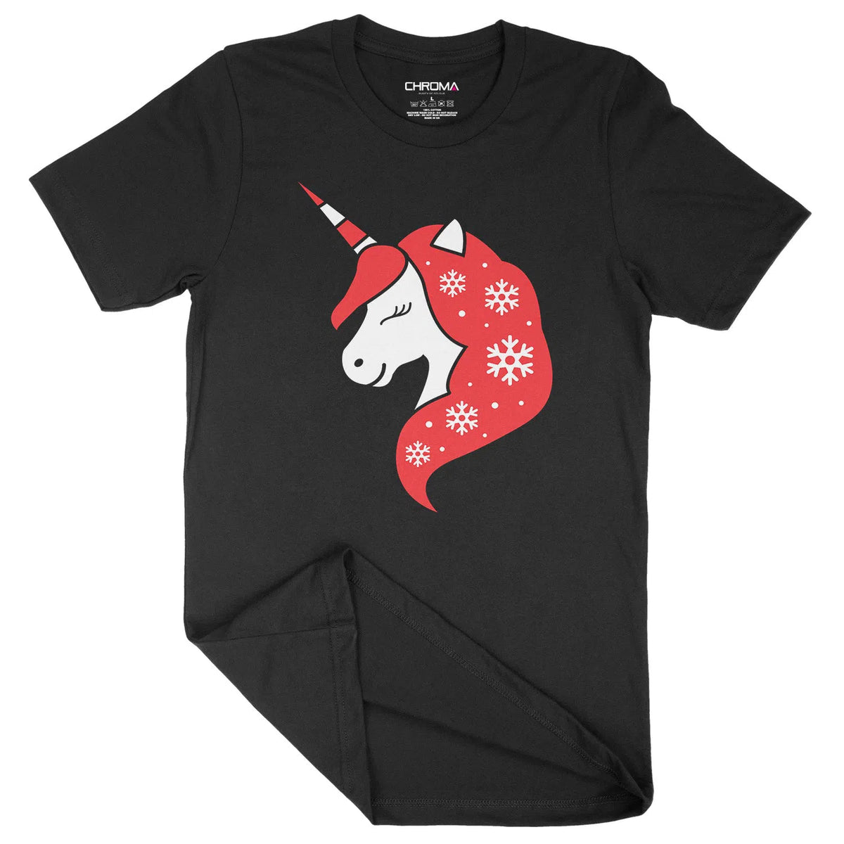Cute Christmas Unicorn | Unisex Christmas T-Shirt Chroma Clothing