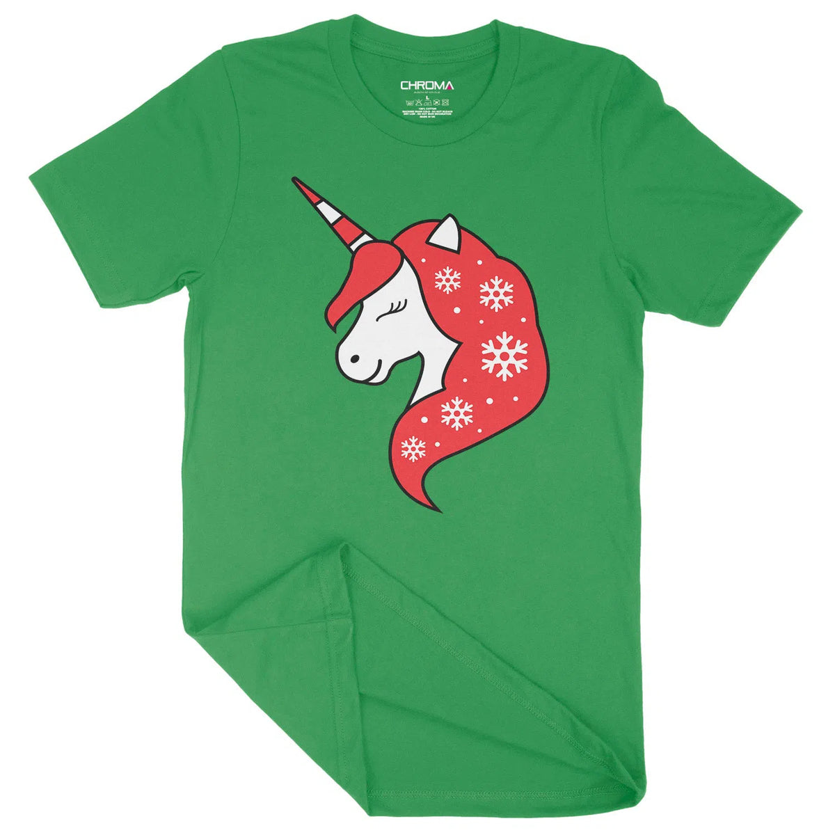 Cute Christmas Unicorn | Unisex Christmas T-Shirt Chroma Clothing
