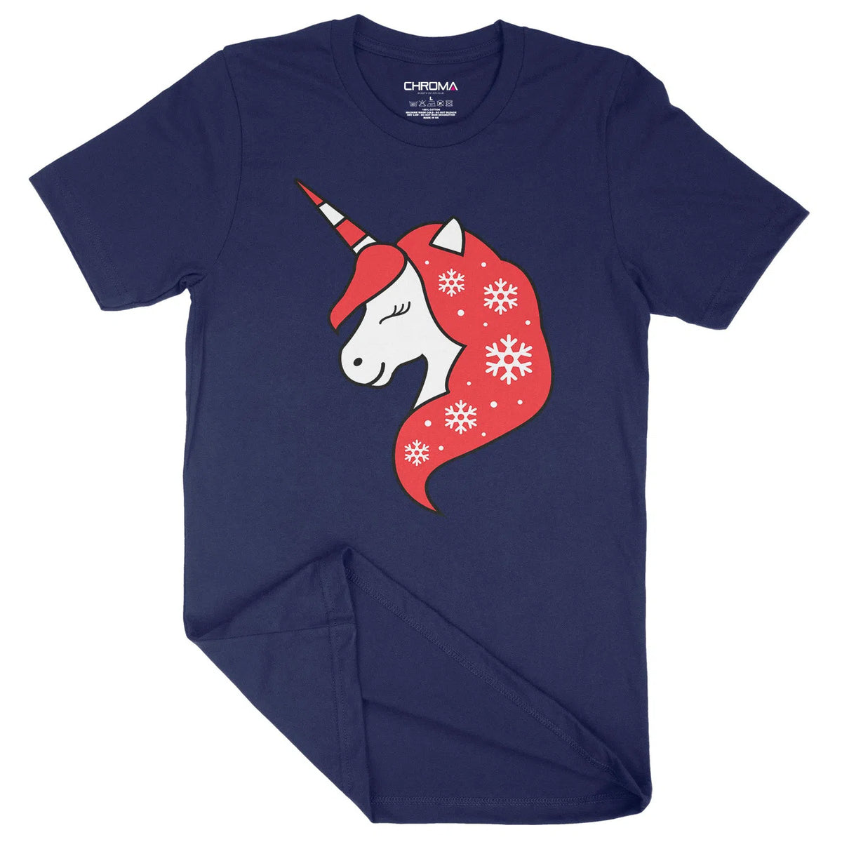 Cute Christmas Unicorn | Unisex Christmas T-Shirt Chroma Clothing