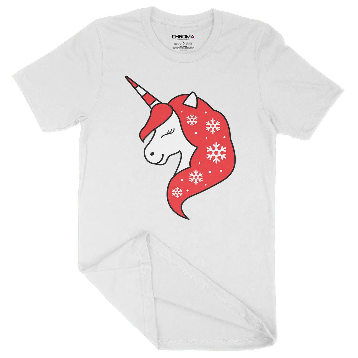 Cute Christmas Unicorn | Unisex Christmas T-Shirt Chroma Clothing