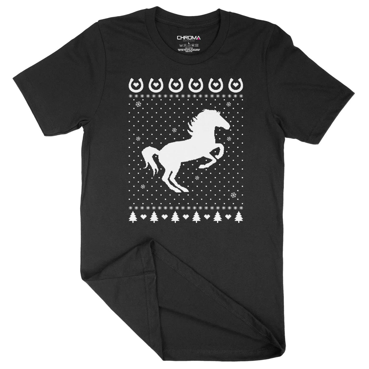 Festive Horse Riding | Unisex Christmas T-Shirt Chroma Clothing