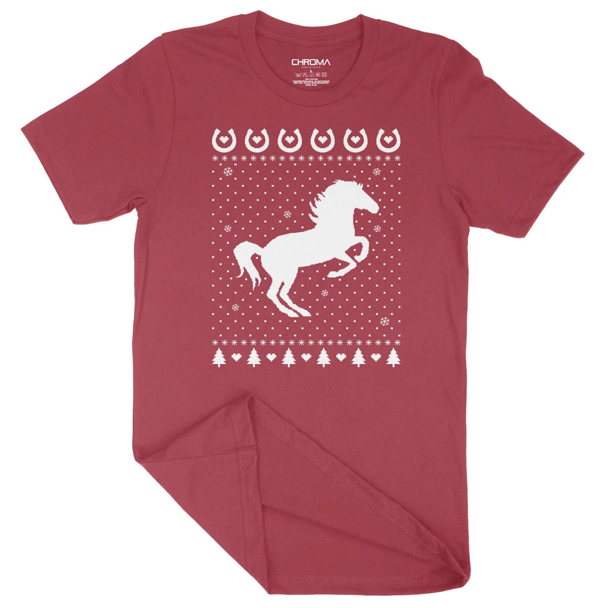 Festive Horse Riding | Unisex Christmas T-Shirt Chroma Clothing
