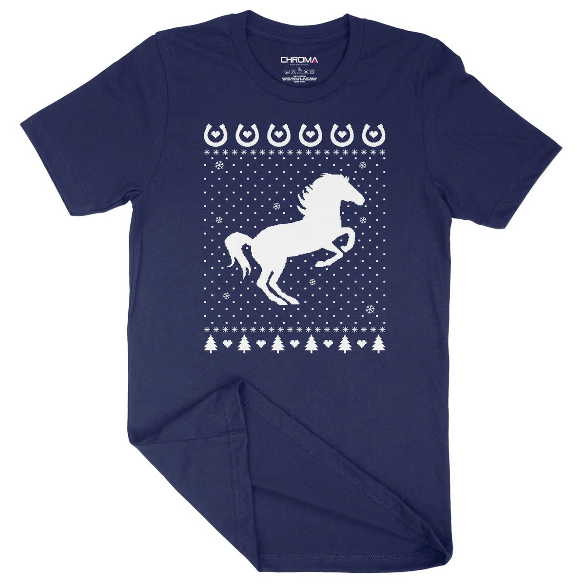 Festive Horse Riding | Unisex Christmas T-Shirt Chroma Clothing