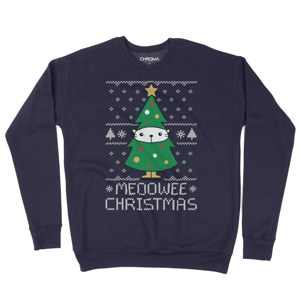 Meoowee Christmas Cat Tree | Unisex Christmas Sweater Chroma Clothing