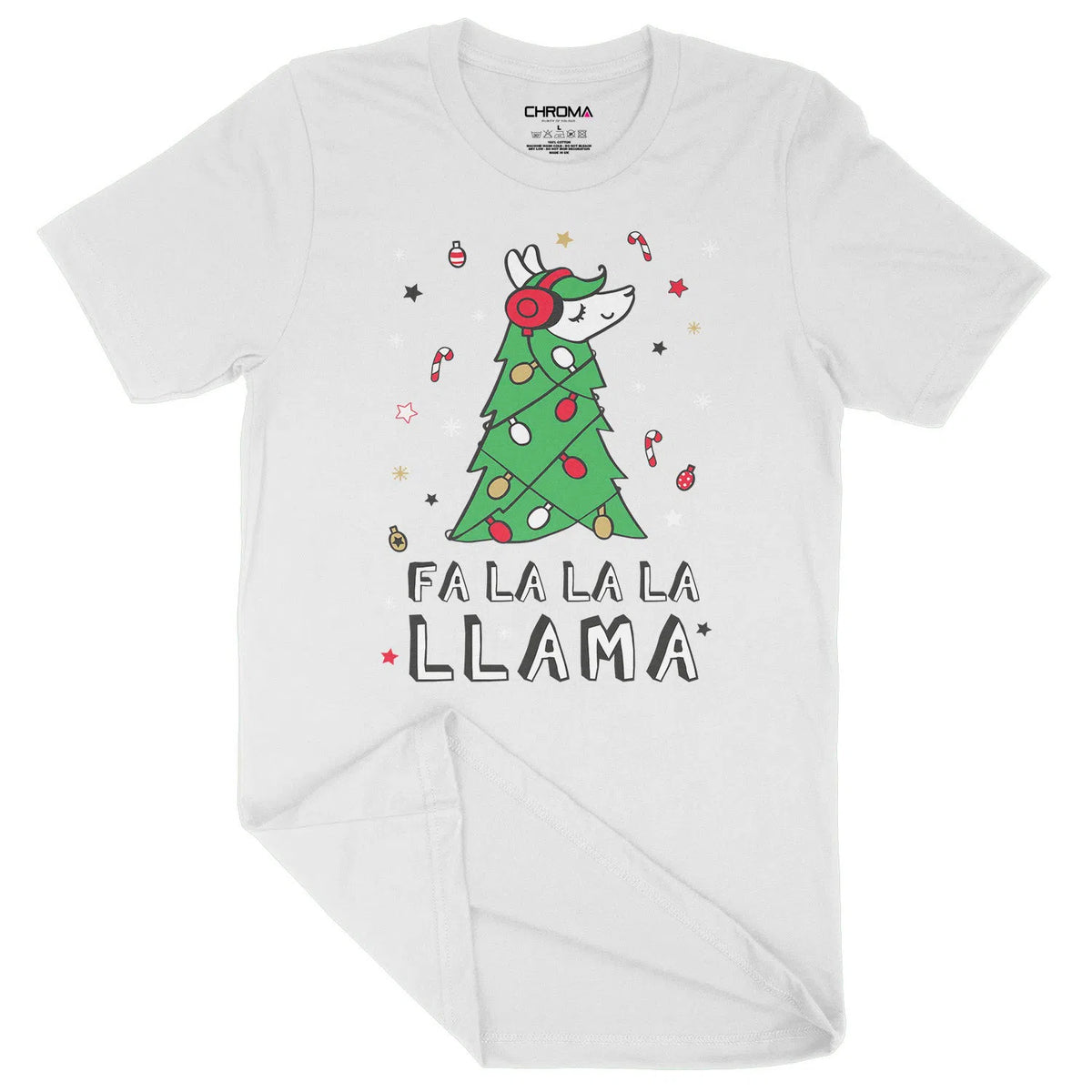 Llama Christmas Tree | Unisex Christmas T-Shirt Chroma Clothing