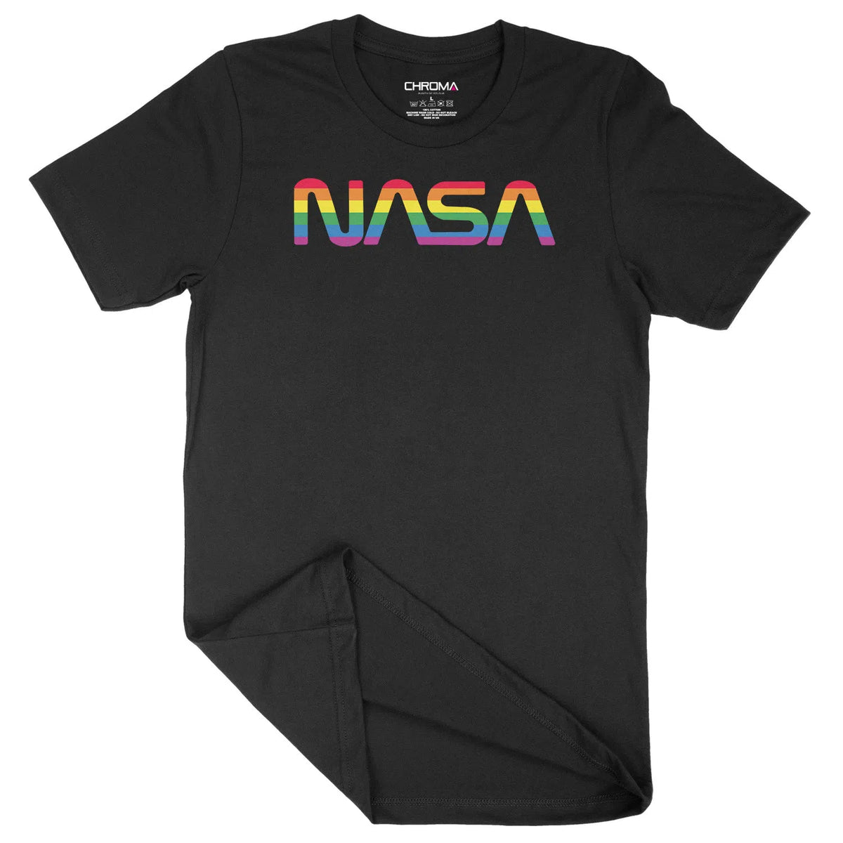 Rainbow Nasa LGBTQ | Unisex Adult T-Shirt Chroma Clothing