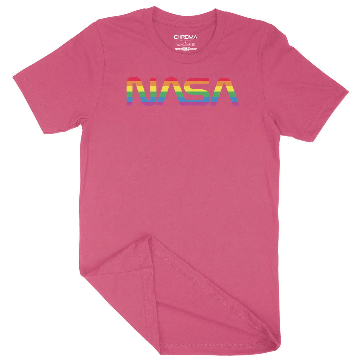Rainbow Nasa LGBTQ | Unisex Adult T-Shirt Chroma Clothing