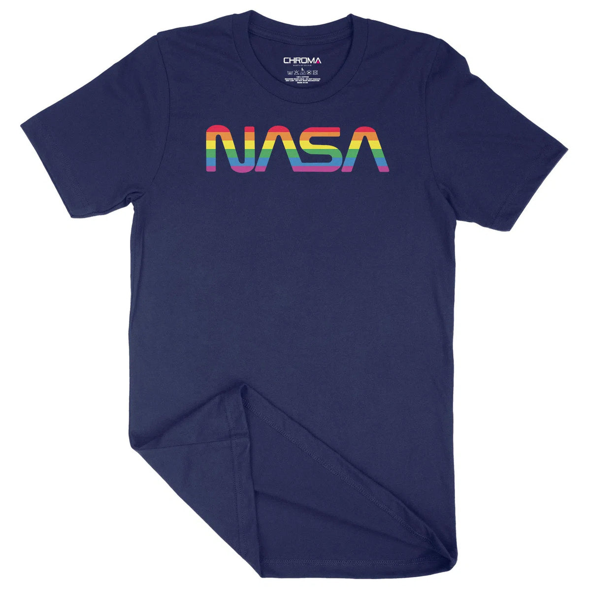 Rainbow Nasa LGBTQ | Unisex Adult T-Shirt Chroma Clothing