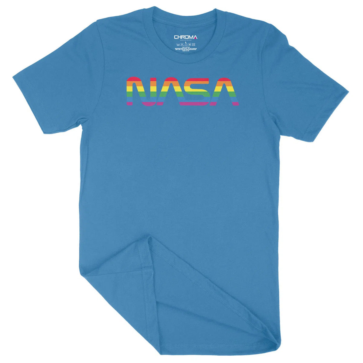 Rainbow Nasa LGBTQ | Unisex Adult T-Shirt Chroma Clothing