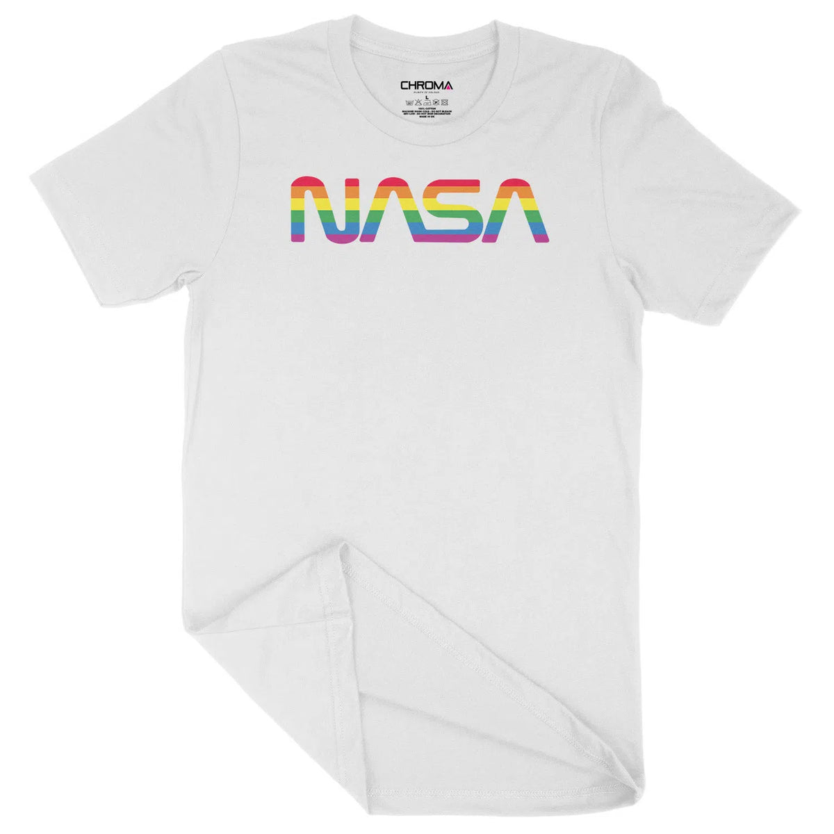 Rainbow Nasa LGBTQ | Unisex Adult T-Shirt Chroma Clothing