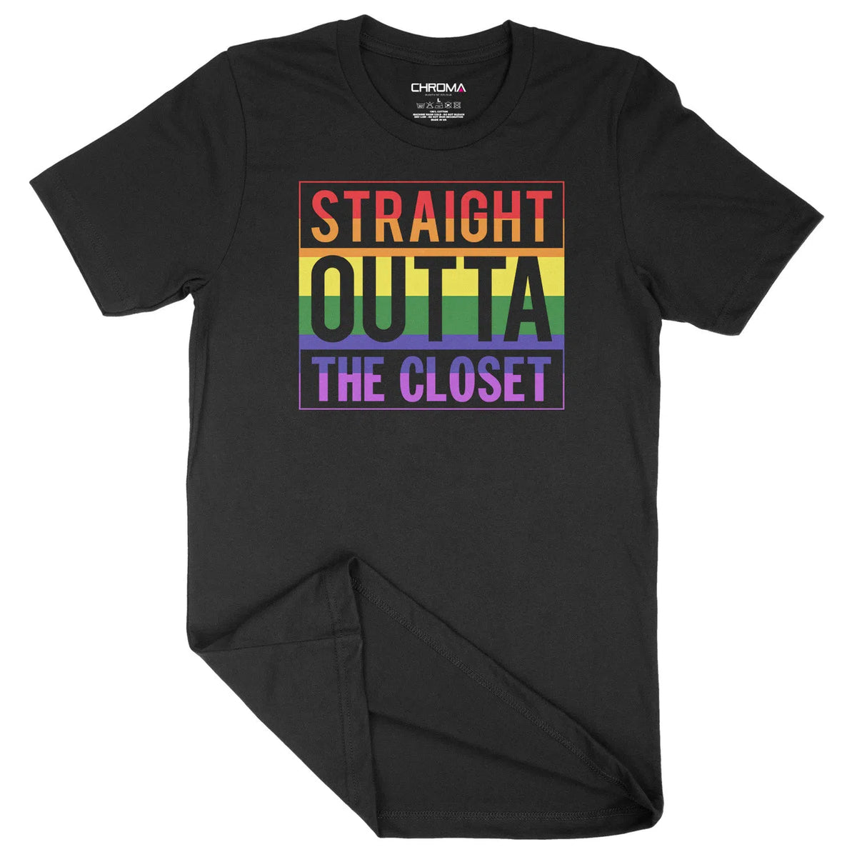 Straight Outta The Closet LGBTQ | Unisex Adult T-Shirt Chroma Clothing