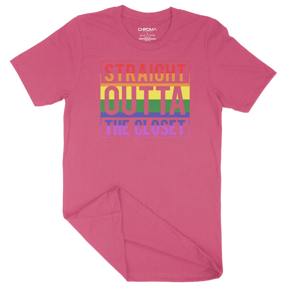 Straight Outta The Closet LGBTQ | Unisex Adult T-Shirt Chroma Clothing