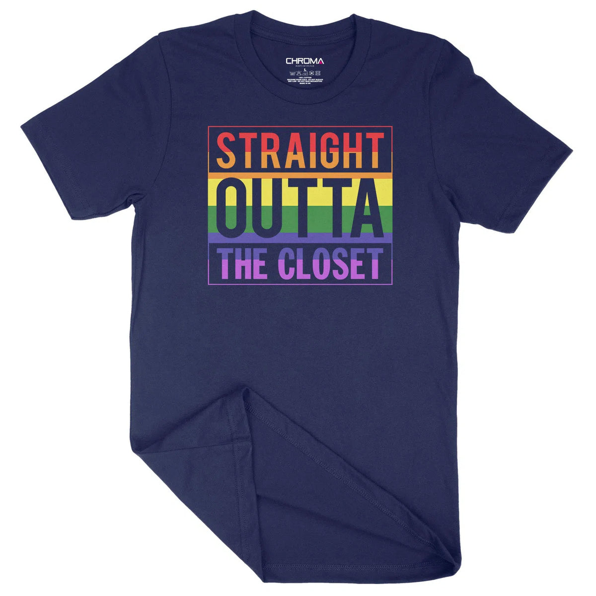 Straight Outta The Closet LGBTQ | Unisex Adult T-Shirt Chroma Clothing