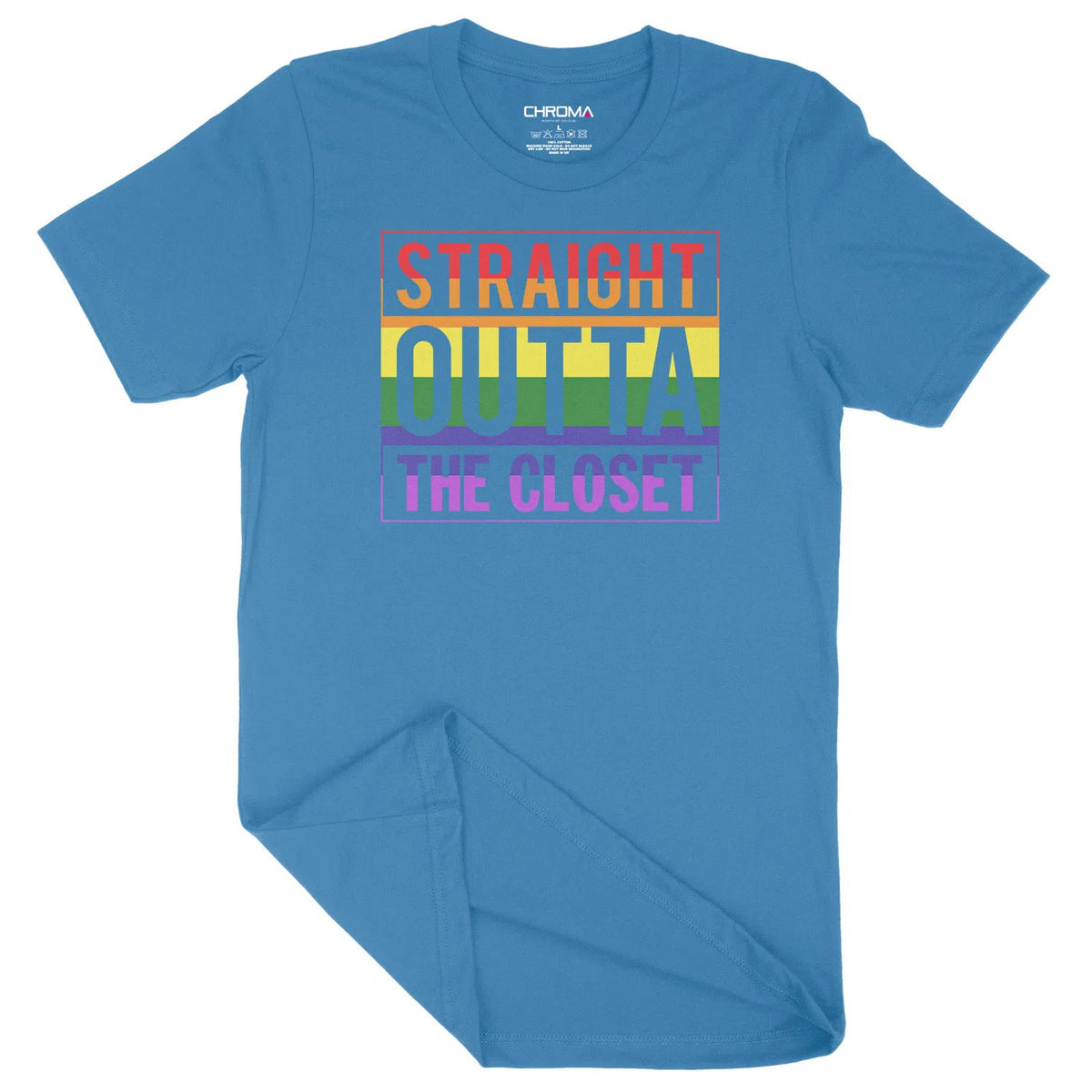 Straight Outta The Closet LGBTQ | Unisex Adult T-Shirt Chroma Clothing