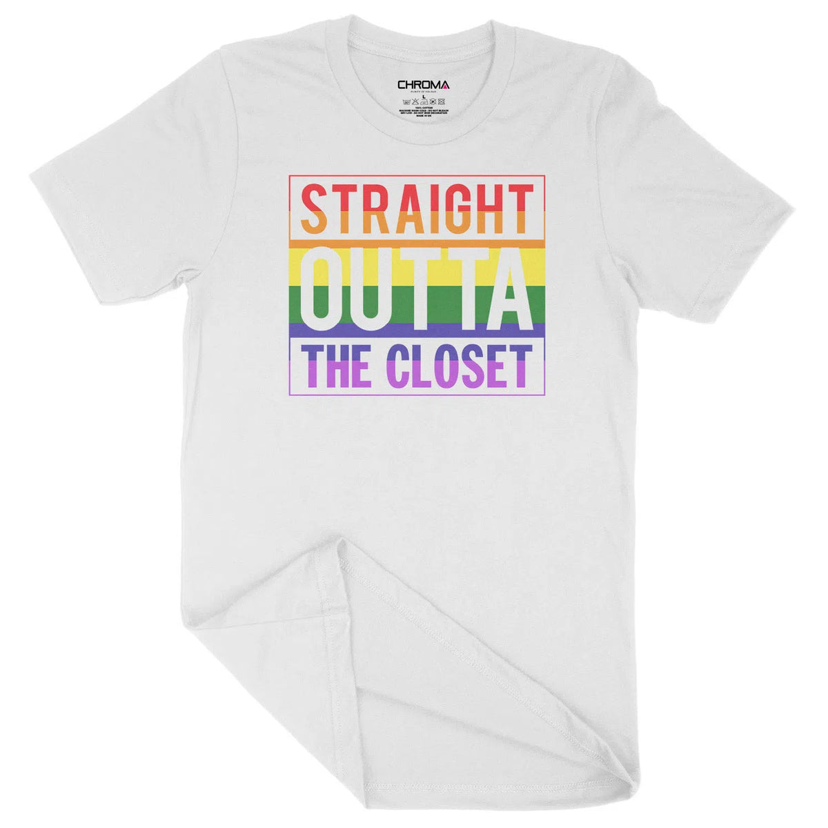 Straight Outta The Closet LGBTQ | Unisex Adult T-Shirt Chroma Clothing