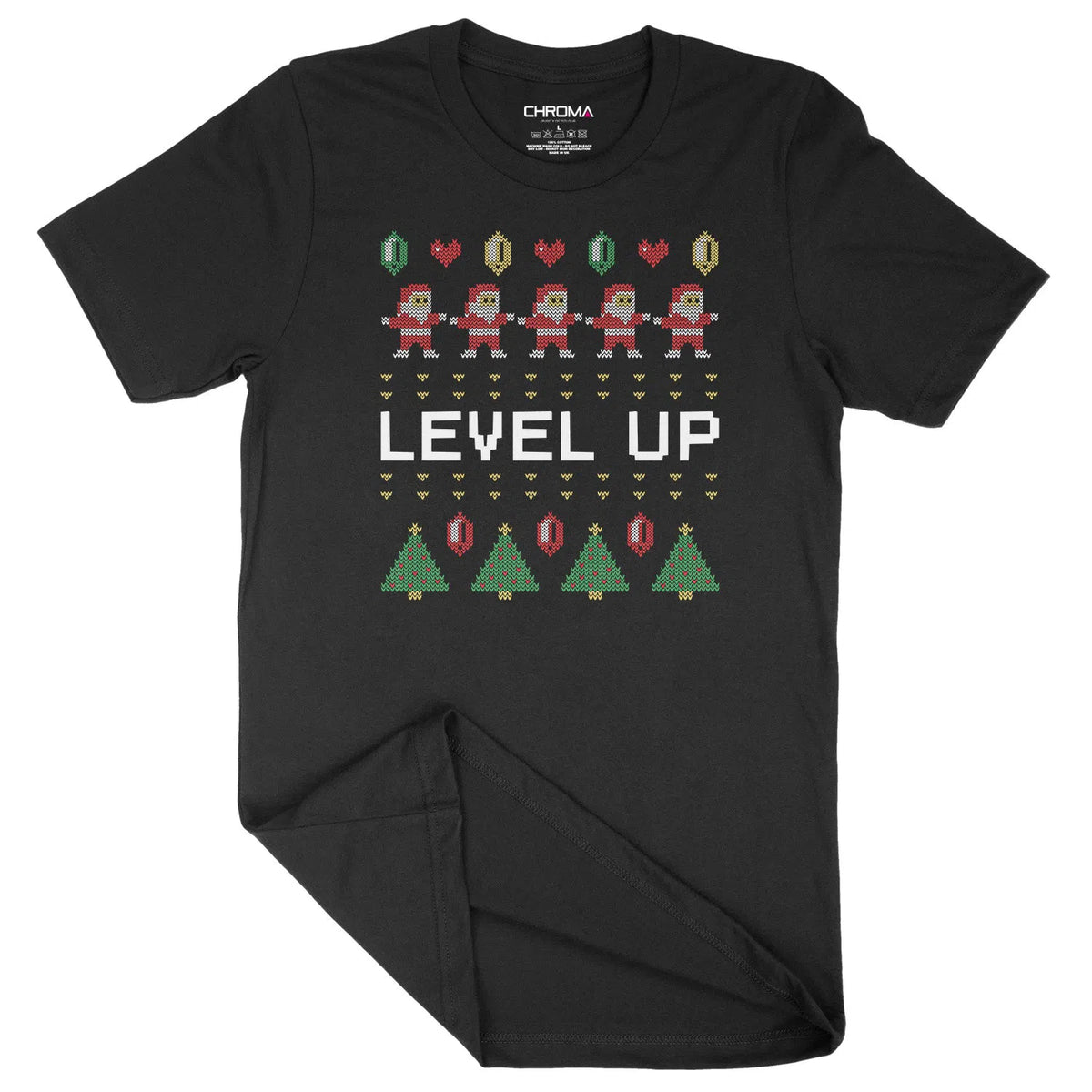 Level Up Gamer Festive Stitch | Unisex Christmas T-Shirt Chroma Clothing