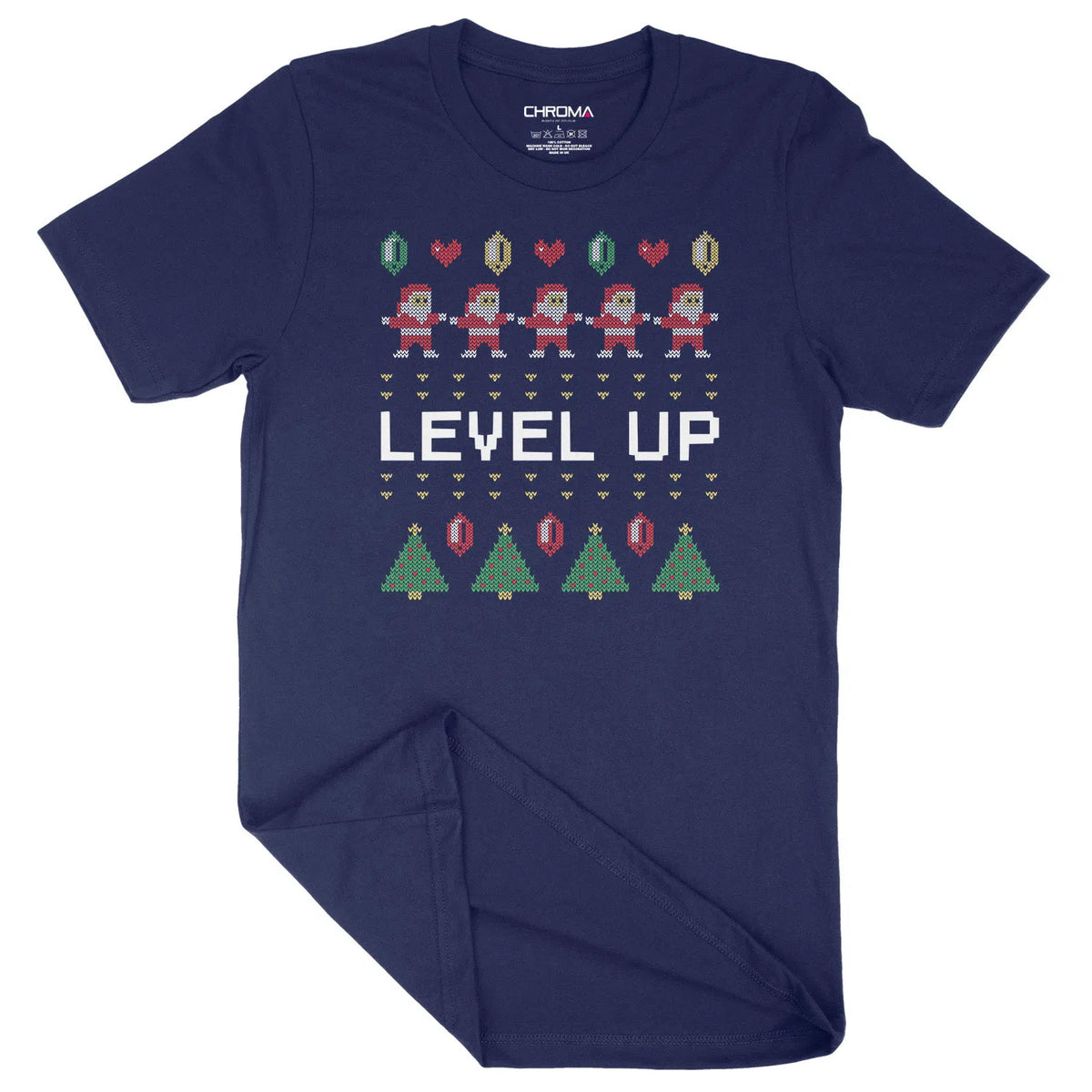 Level Up Gamer Festive Stitch | Unisex Christmas T-Shirt Chroma Clothing