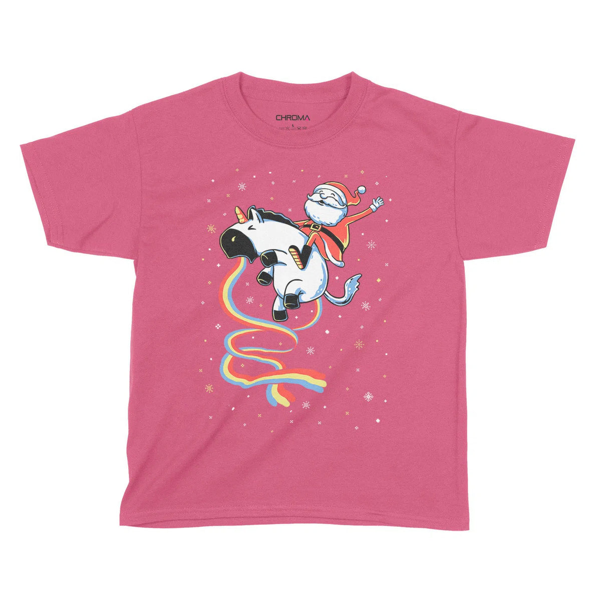 Santa Unicorn Festive | Kids Christmas T-Shirt Chroma Clothing