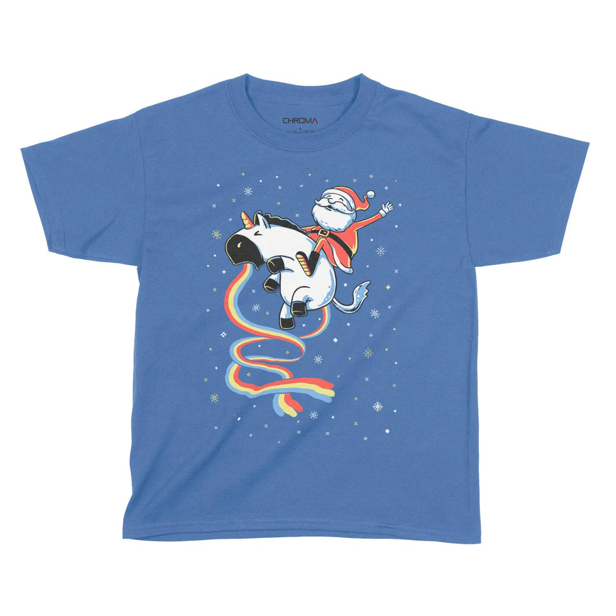 Santa Unicorn Festive | Kids Christmas T-Shirt Chroma Clothing