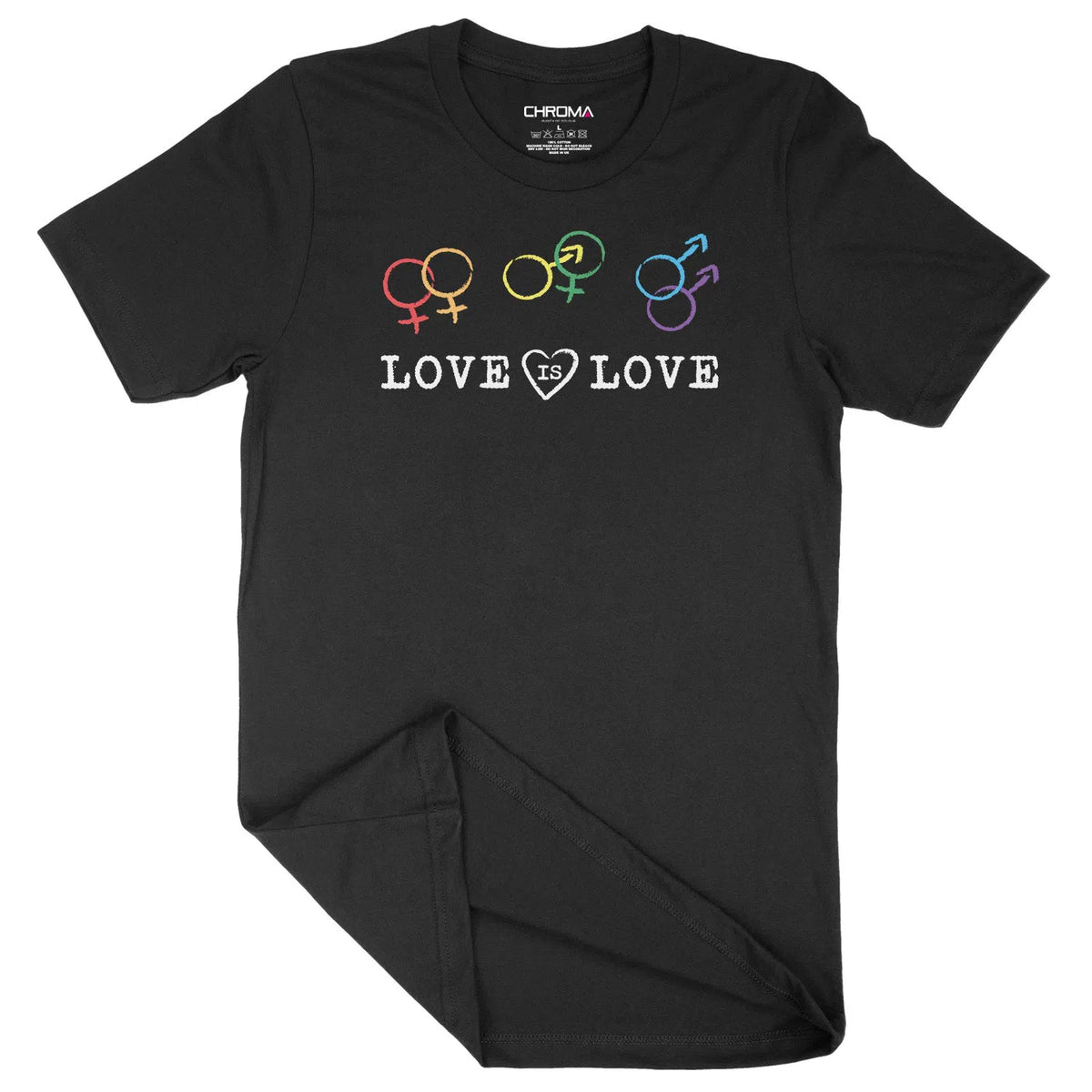 Love Is Love LGBTQ | Unisex Adult T-Shirt Chroma Clothing