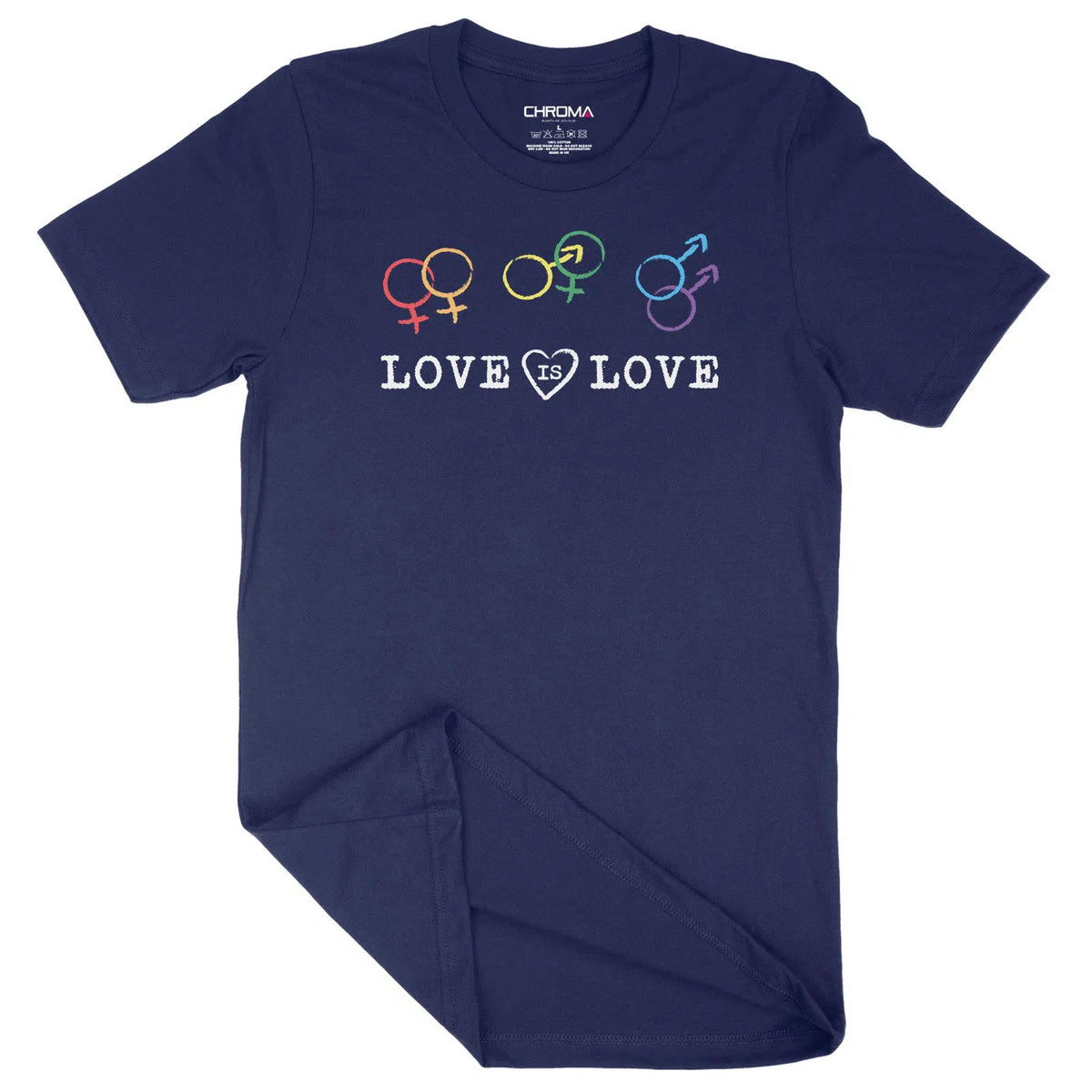 Love Is Love LGBTQ | Unisex Adult T-Shirt Chroma Clothing