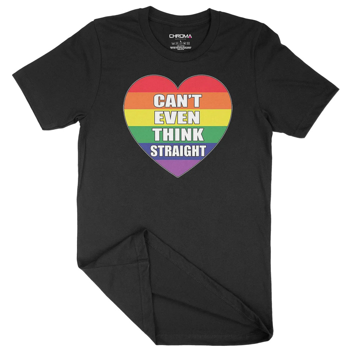 Can't Think Straight LGBTQ | Unisex Adult T-Shirt Chroma Clothing