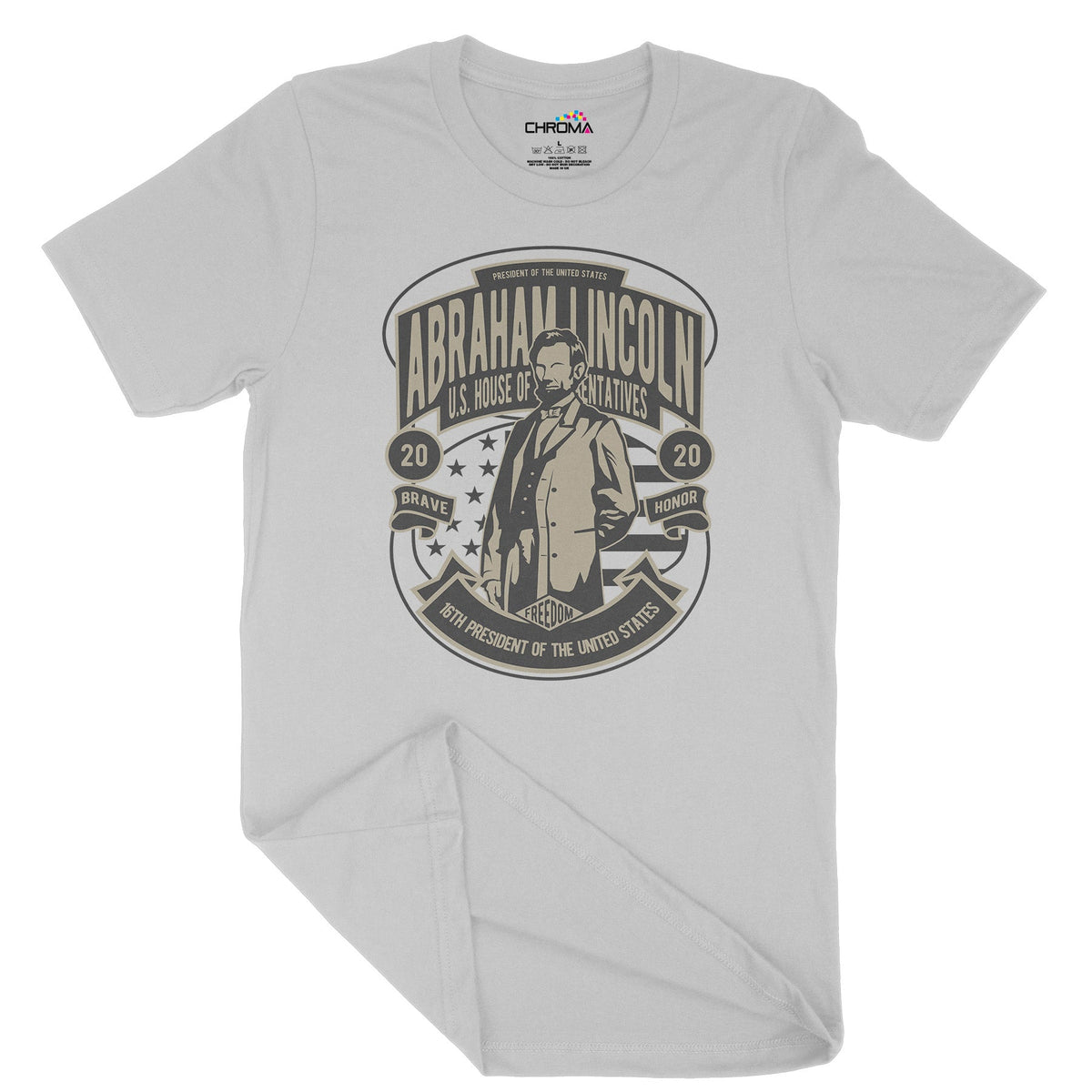 Abraham Lincoln | Vintage Adult T-Shirt | Classic Vintage Clothing Chroma Clothing