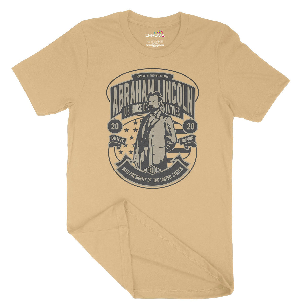 Abraham Lincoln | Vintage Adult T-Shirt | Classic Vintage Clothing Chroma Clothing