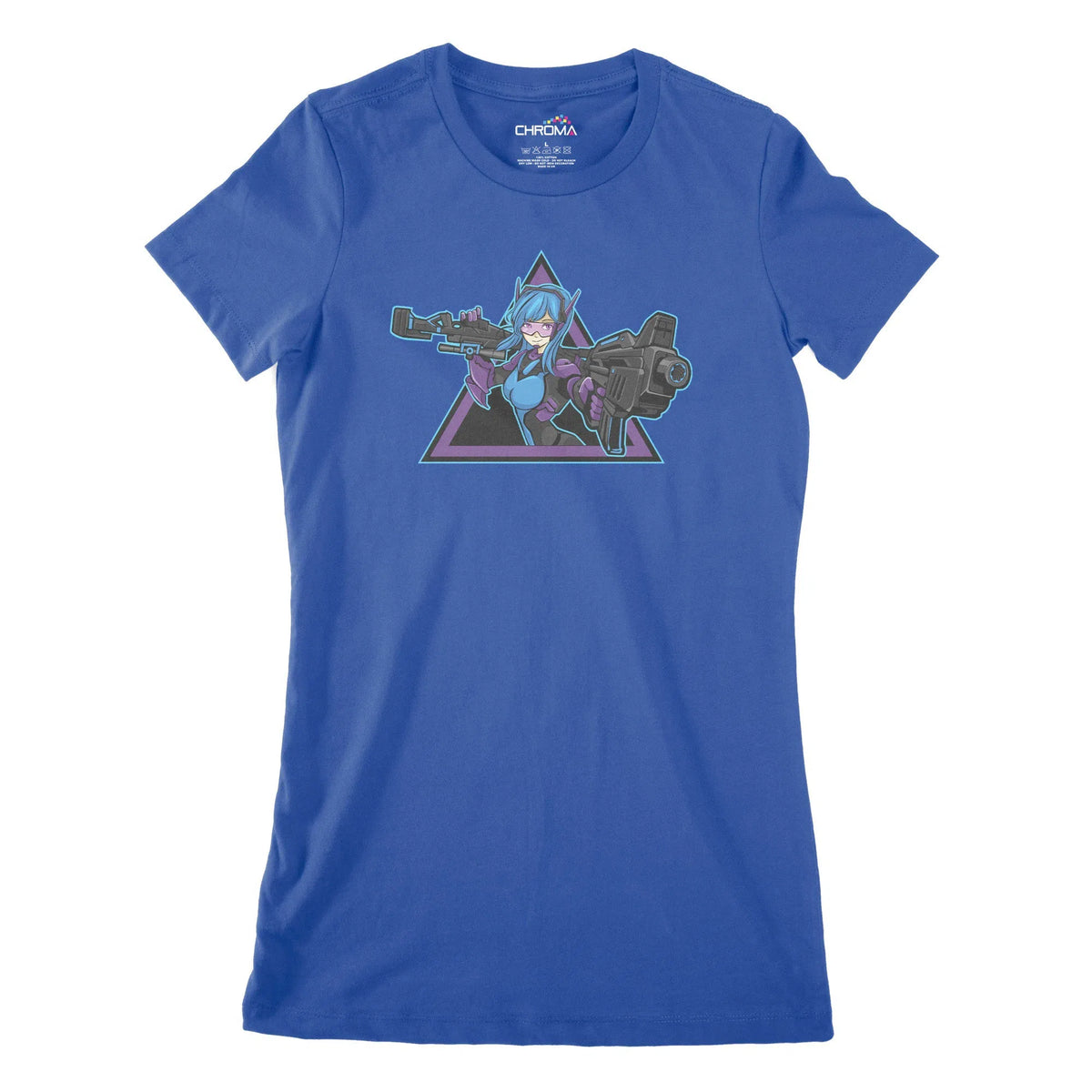 Anime Girl Cyberpunk Women's Classic Fitted T-Shirt | Premium QualityChroma Clothing