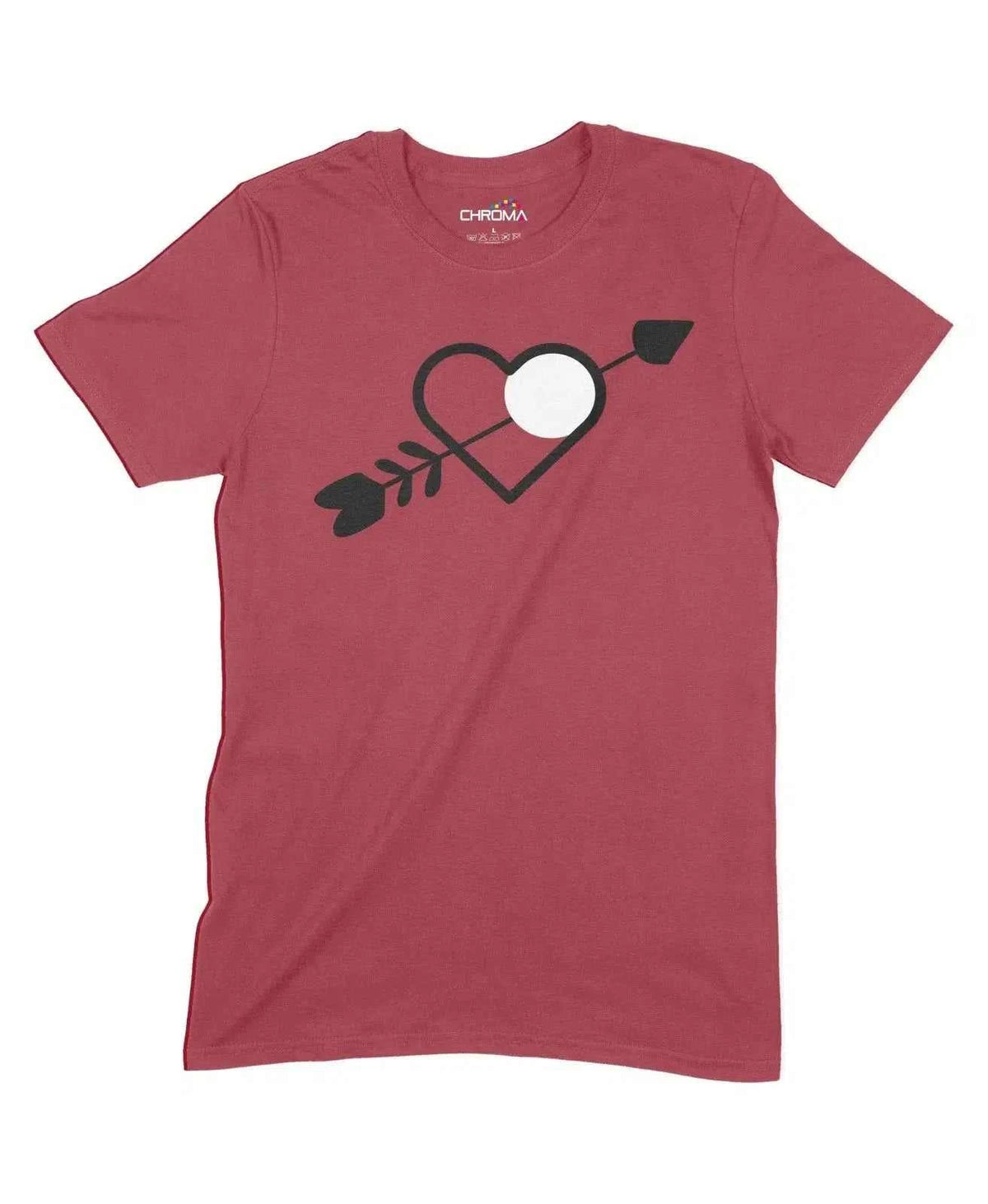 Arrow Heart Unisex Adult T-Shirt Chroma Clothing