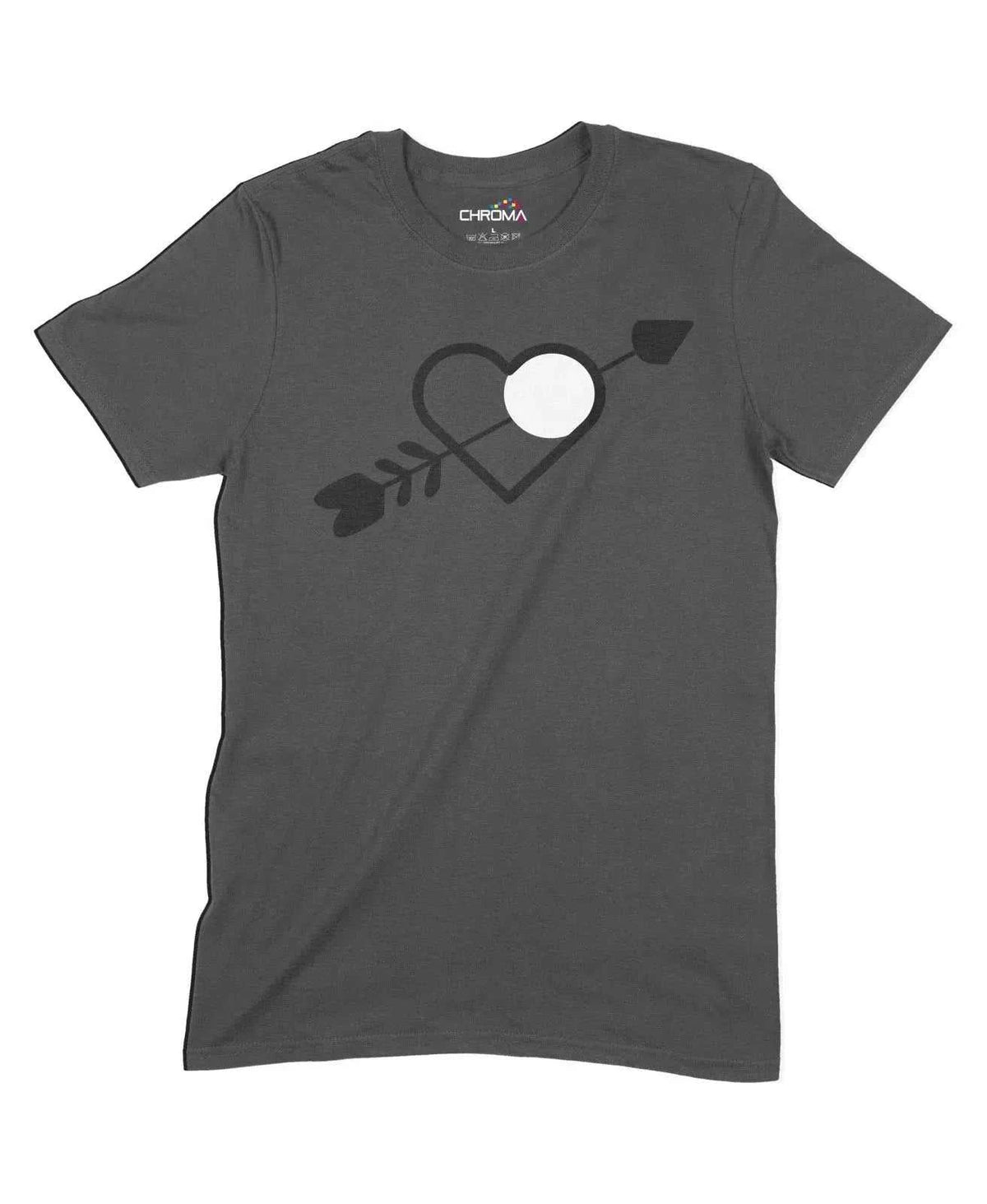 Arrow Heart Unisex Adult T-Shirt Chroma Clothing