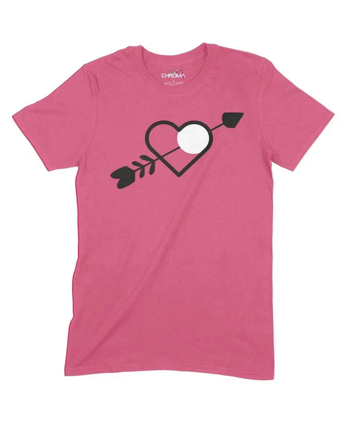 Arrow Heart Unisex Adult T-Shirt Chroma Clothing