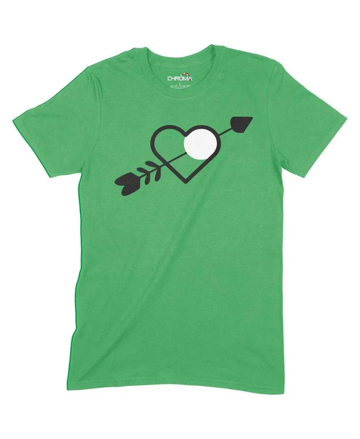 Arrow Heart Unisex Adult T-Shirt Chroma Clothing