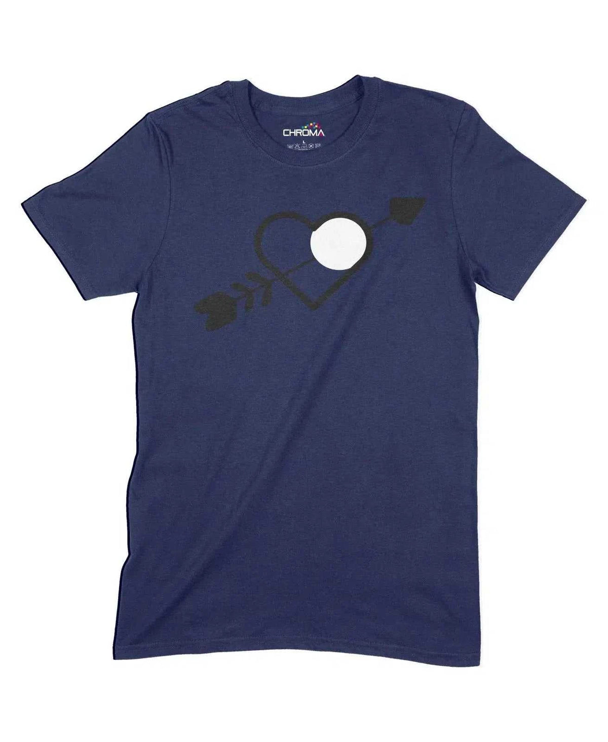 Arrow Heart Unisex Adult T-Shirt Chroma Clothing